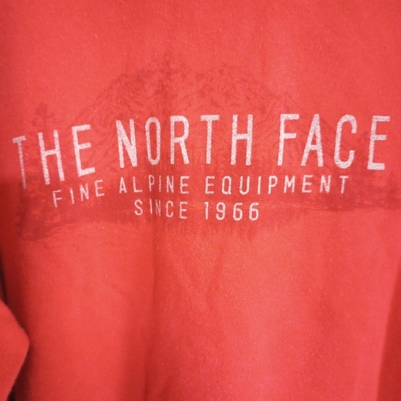 Mens North Face Hoodie Sweatshirt Pullover Size Medium Red Front Logo, Hooded - Picture 3 of 8